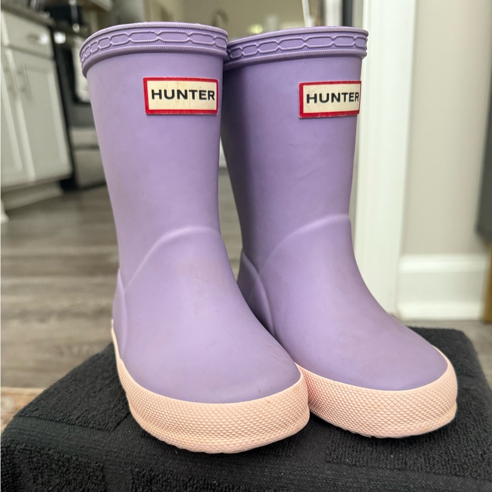 Hunter Purple and Pink Rain & Snow Boots